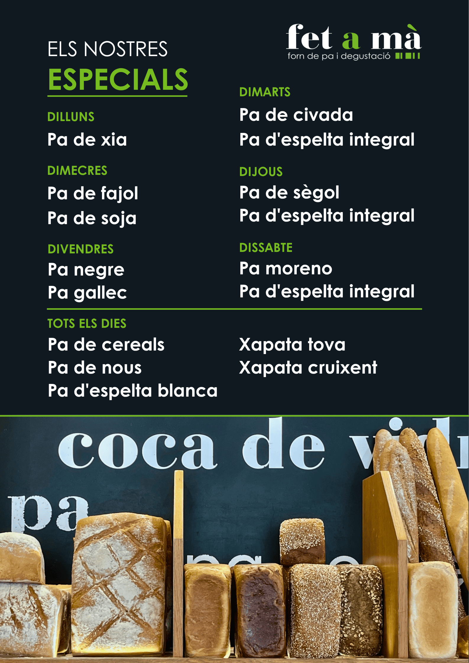 pa especials Fet a Mà